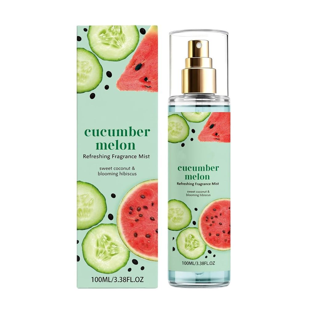 PortableCucber&Melon FragranceSpray:Arefreshing,weightfragrancedesignedto Instantlyinvigoratebodysur