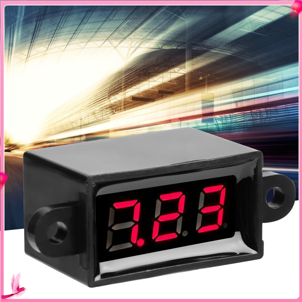 Yaostoree-th Fafeicy LED Display Voltage Meter สำหรับ DC 3.0-30V (Font Backlit red)