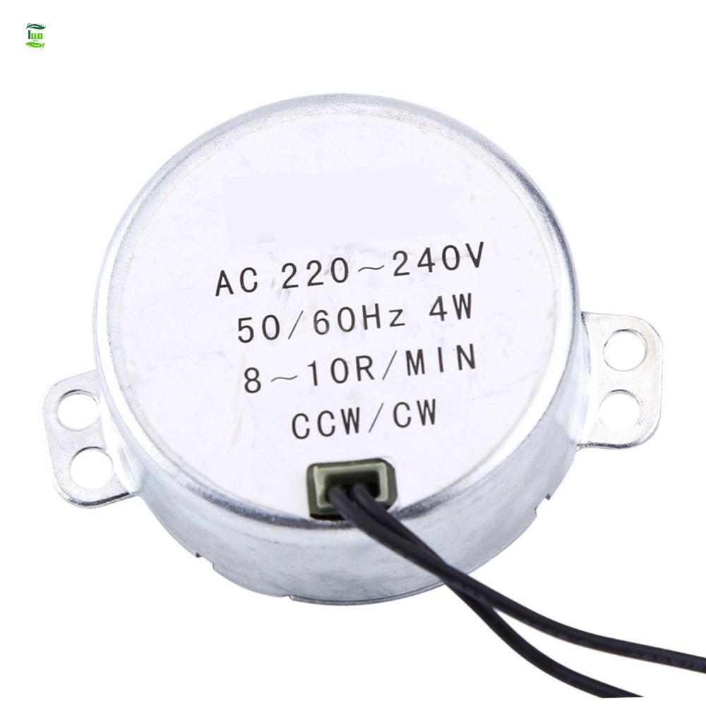 LUOLVTH เครื่องเล่นแผ่นเสียง Synchronous Motor, CW/CCW Rotation 220-240V AC Synchronous Geared Motor