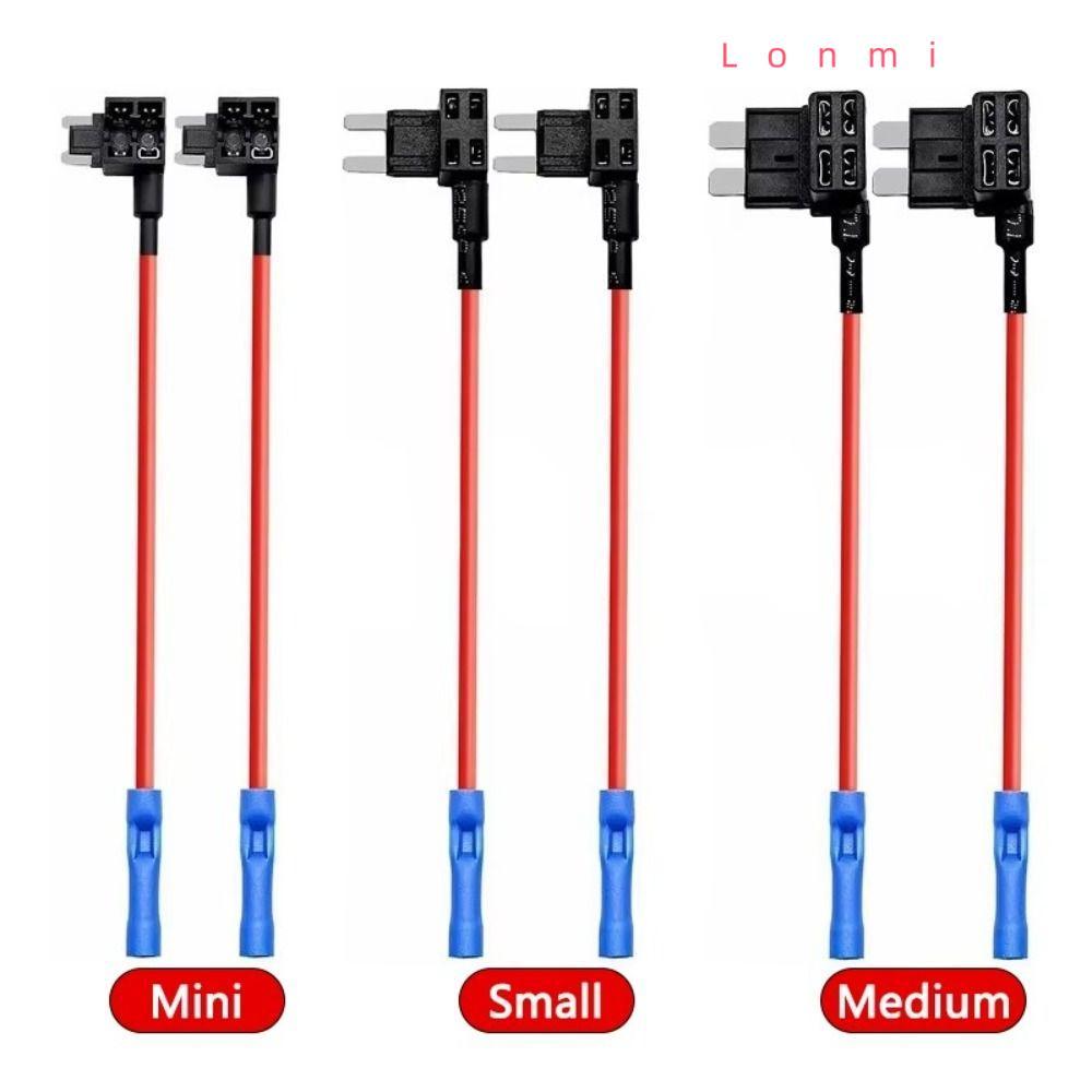 LONMI Car Fuse Holder Tap, 12 V/24 V Standard Fuse Tap Adapter, Mini Automotive Fuse Extender