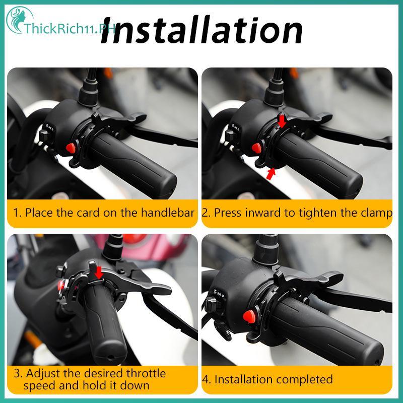 ThickRich Cruise Control สําหรับคันเร่งรถจักรยานยนต์ Universal Cruise คันเร่ง Assist คลิปแฮนด์คลิปอุ
