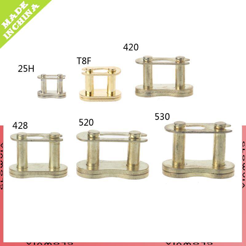 GLO โซ่รถจักรยานยนต์ Master Buckle 25H T8F 420 428 520 530 แหวน Link ข้อต่อโลหะ