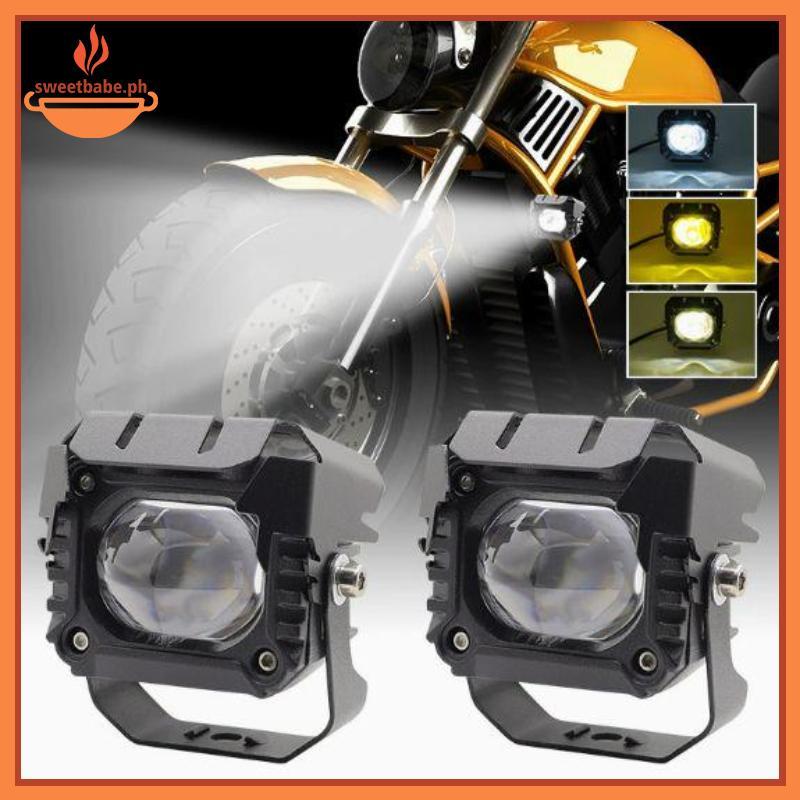 Sweet V7 V8 MOFOX รถจักรยานยนต์ Mini Spotlight Dual สีกันน้ํา High Low Beam สําหรับ Dirt Roads PH