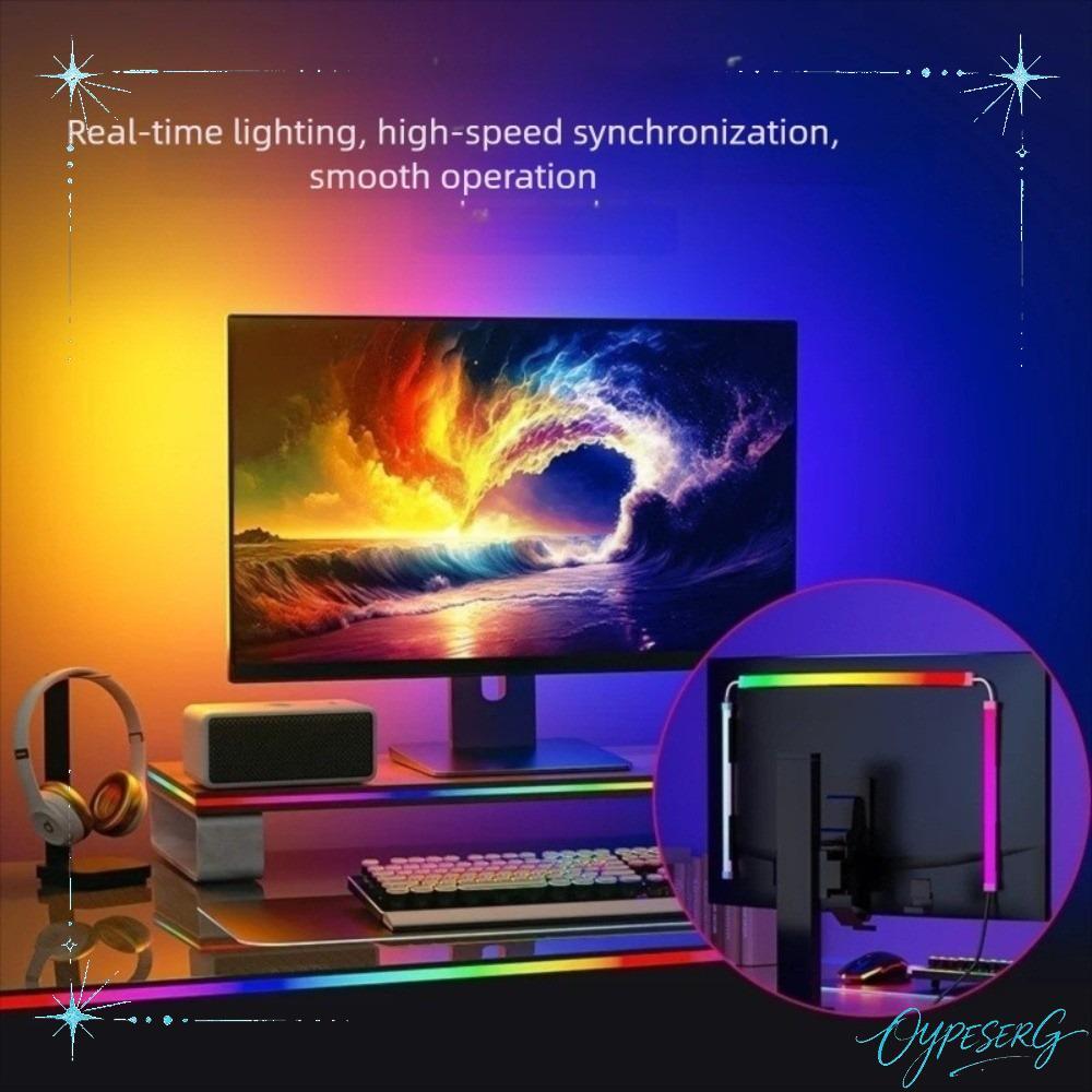 OYPESERG แถบ LED หน้าจอคอมพิวเตอร์, แถบ LED สําหรับเล่นเกมบรรยากาศ USB, คอมพิวเตอร์เดสก์ท็อป 24 27 3