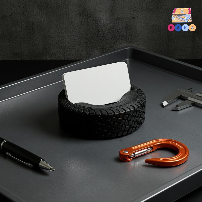 [BSKA] Creative Tyre Look Business Card Holder Durablepact Card Storage Organizer for Business Trave