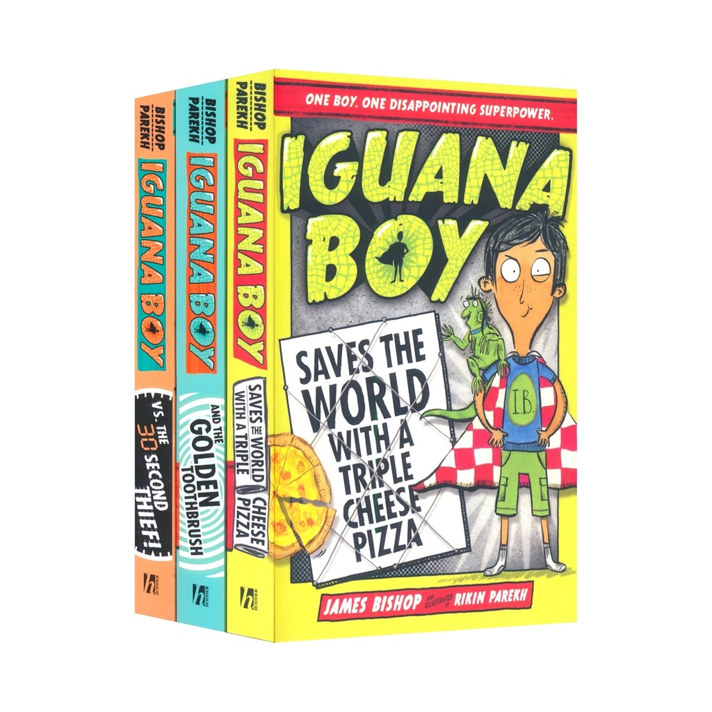 Iguana Boy Iguana Boy หนังสือการ์ตูนเฮฮา 1-3 เล่มภาษาอังกฤษต้นฉบับนําเข้าหนังสือเด็ก Hero Adventure 