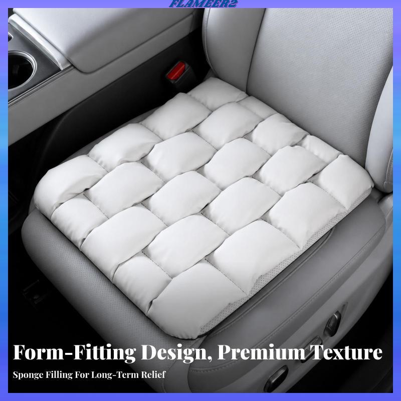 [Flameer2] Auto Seat Cushion Pad Car Cushion Cover Quilted Stitching Grid Non Slip Underside Padding