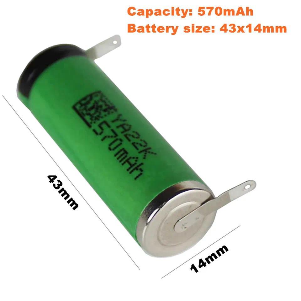 【QJ】570mAh เครื่องโกนหนวดแบตเตอรี่สำหรับฟิลิปส์ PT720,PT725,PT730,PT735,PT737,AT750,AT798,AT791,AT75