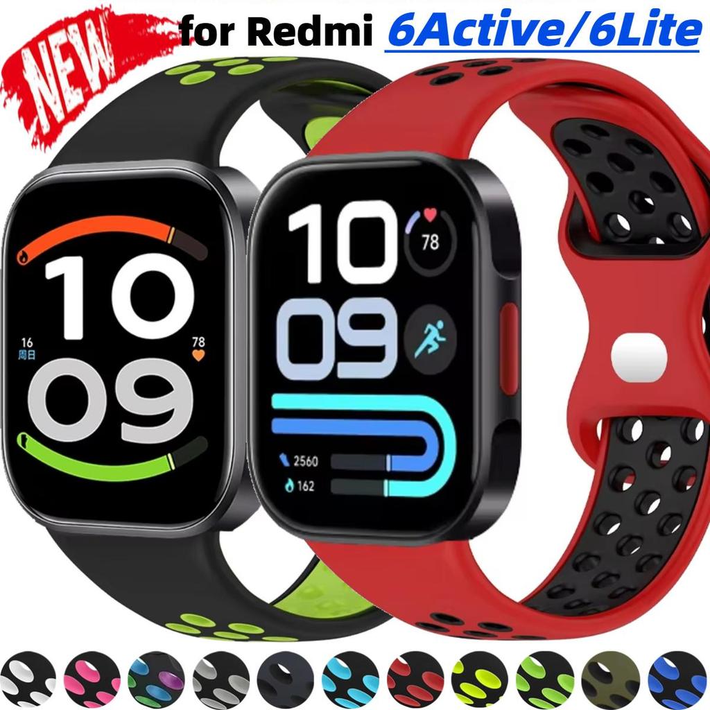 สายซิลิโคนทูโทนสําหรับ Redmi Watch 6 Active/6 Lite นาฬิกา 6 5 4 Comfortrable Correa Breathable สร้อย