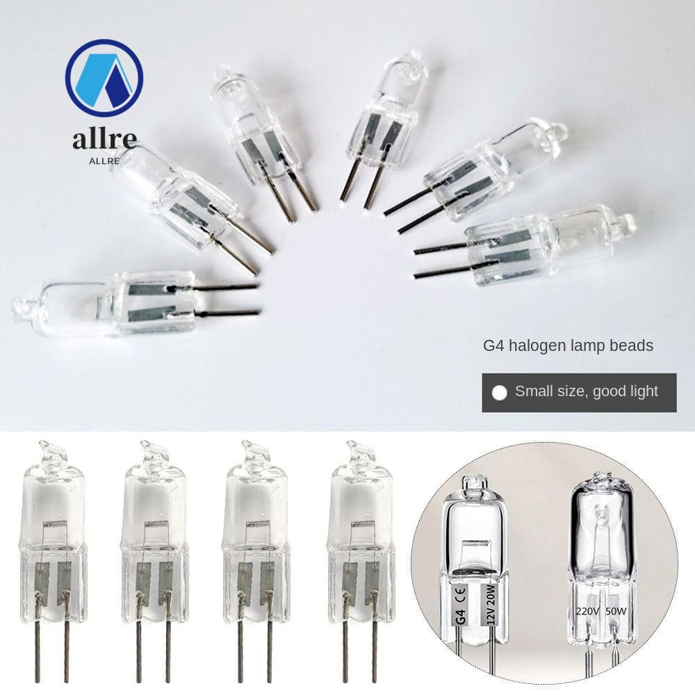 ALLRE 5 ชิ้น G4 G5.3 G9 หลอดฮาโลเจน, 10W 20W 35W 40W 12V/220V ไฟฮาโลเจน, 2023 จําลองหรี่แสงได้