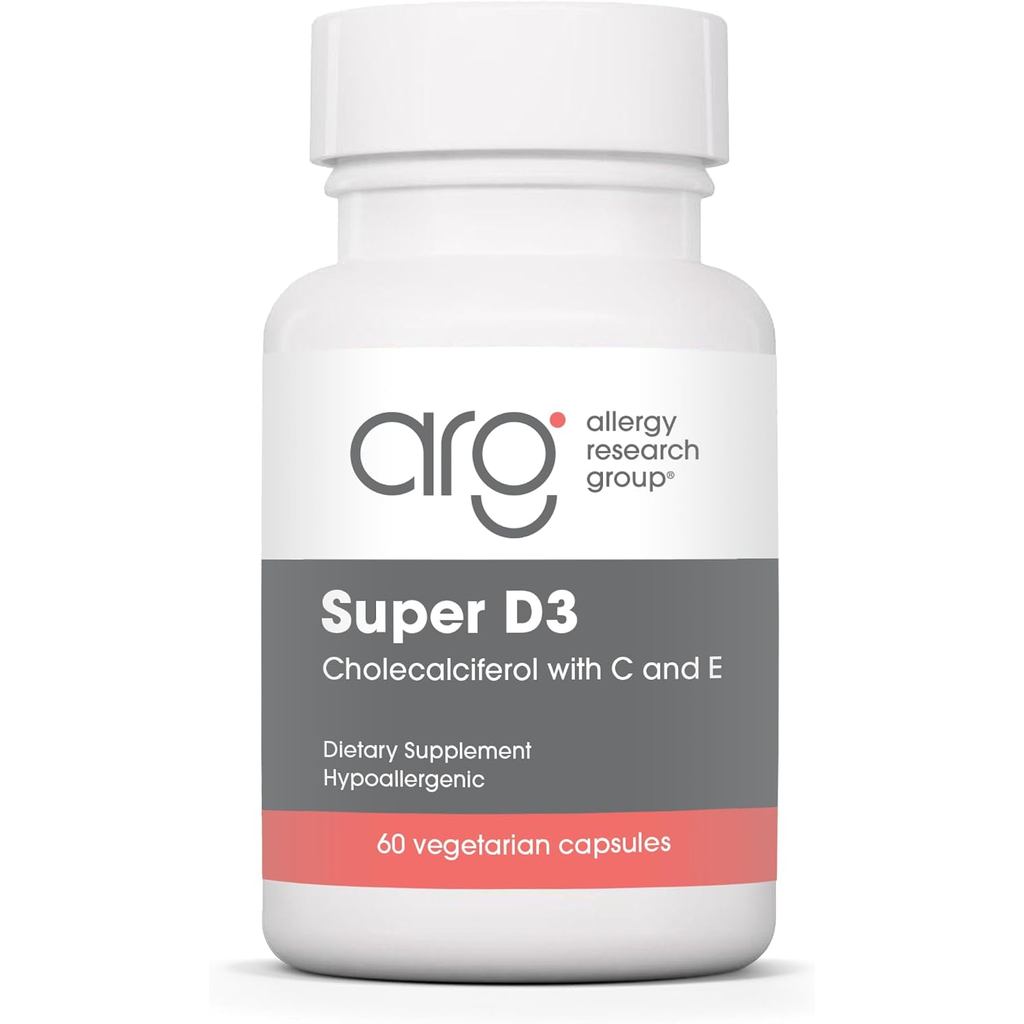 ARG Super D3 วิตามิน D3 พร้อมวิตามินซีและอี 60 แคปซูล