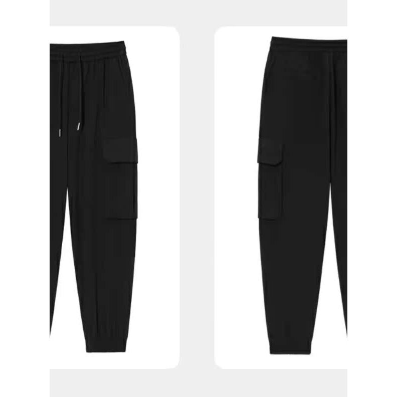 Birds Home Mens Casual Black Overalls Leggings All-Match แฟชั่นหลวมอินเทรนด์ Street Feel B3204/D2