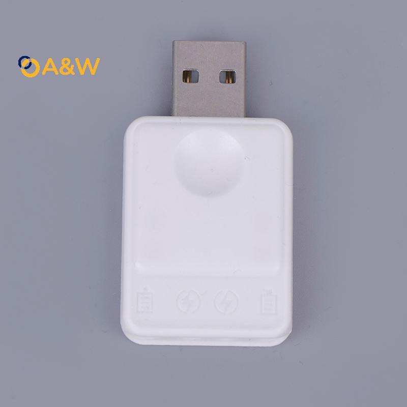 A & W CR425 เครื่องชาร์จแบตเตอรี่ไฟฟ้าตกปลาลอยชาร์จ CR425 แบตเตอรี่เครื่องชาร์จ USB 2 รูอะแดปเตอร์ชา