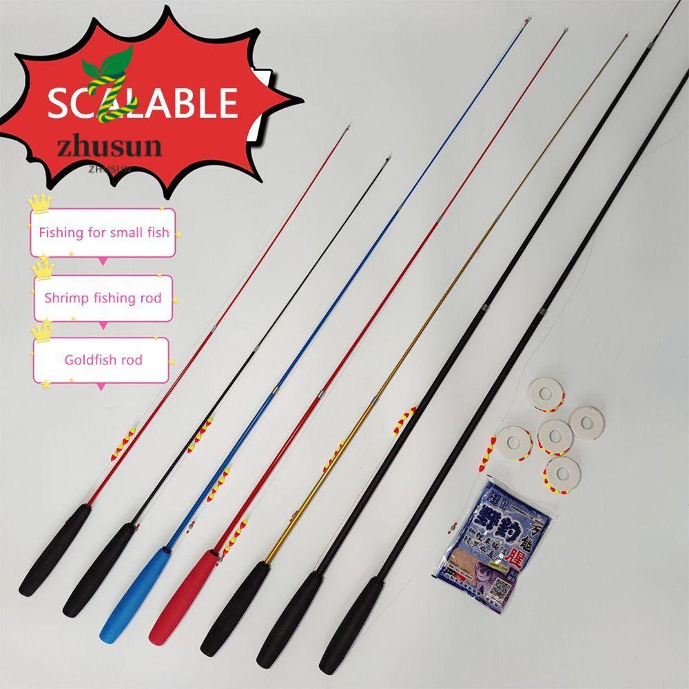 ZHUSUN คันเบ็ดครบชุด, คันเบ็ดหล่อคันเบ็ดชุด, เด็ก Telescopic Carbon Fibre แก้ว Fibre Feeder Rod Comb