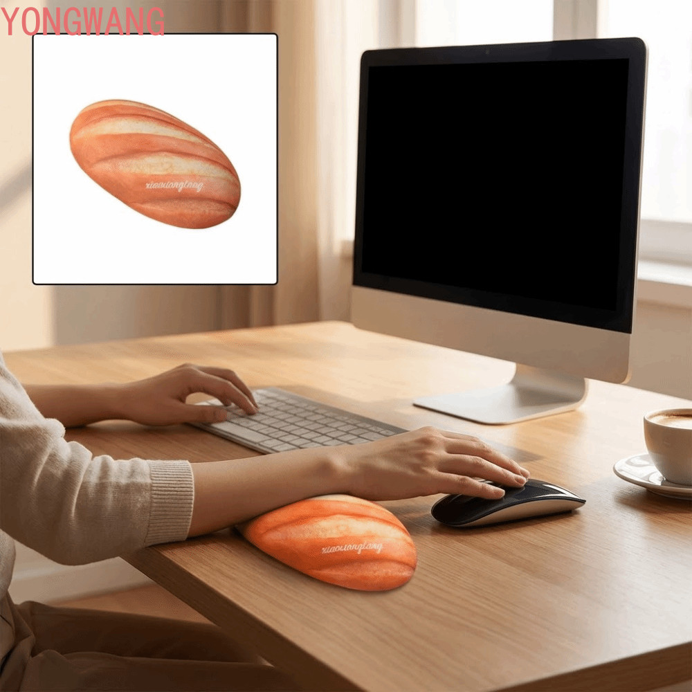 YONGWANG66ZX Mouse WRIST Pad, Ergonomic Bread Shaped WRIST Rest Pad, Gaming Mousepad สบายซิลิโคนนุ่ม