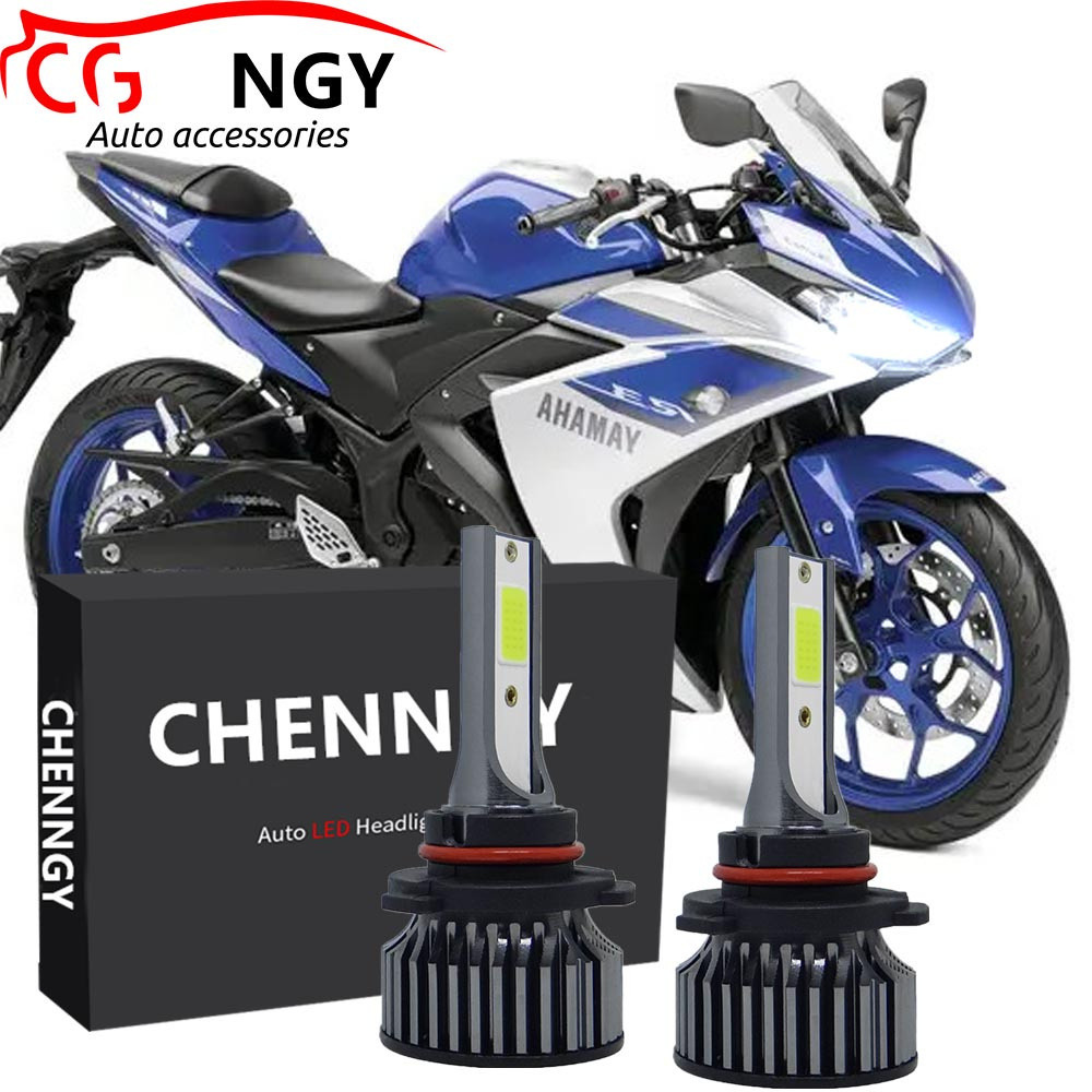 สําหรับ Yamaha YZF-R3 2015 2016 2017 - 2x LED ไฟหน้าหลอดไฟ TE สีขาว 6000K 12V ชุดแปลง
