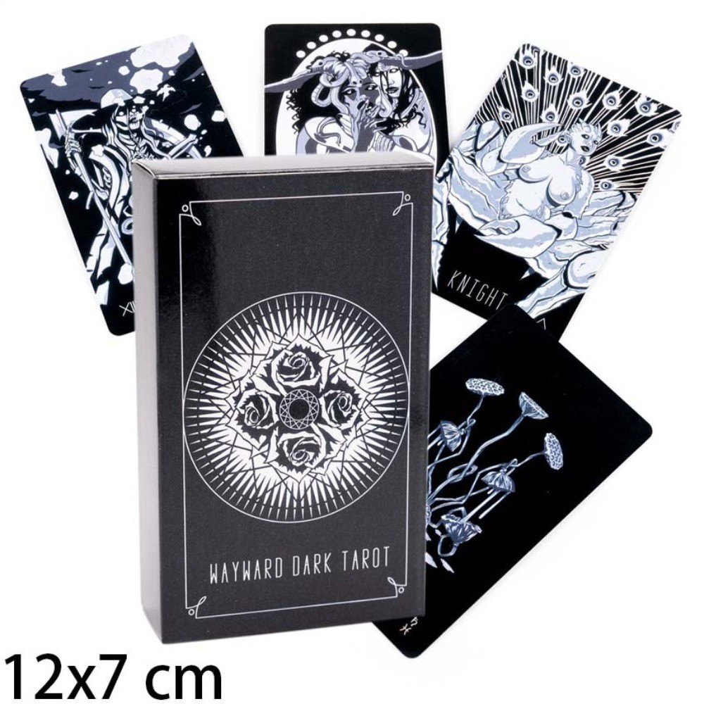 12x7 ซม.Wayward Dark Tarot Card Games Fully Illustrated Standard Tarot ขนาด 78 ชิ้นการ์ด