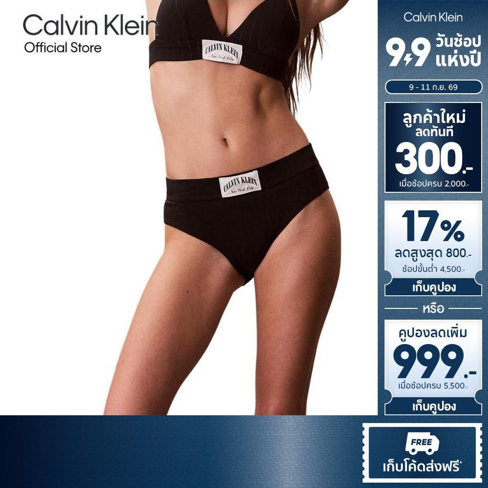 CALVIN KLEIN กางเกงชั้นในผู้หญิง Heritage Classic Cotton Stretch ทรง Bikini รุ่น QF8815 UB1-สีดำ