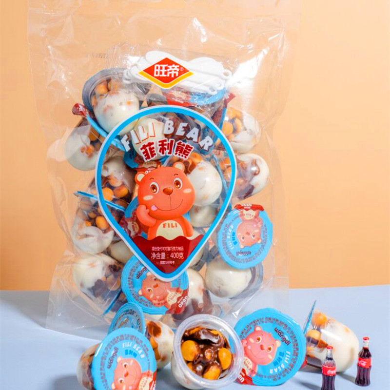 Wangdi Biscuits Chocolate Cup Packaging 400g วัยเด็ก Nostalgic Classic Chocolate Sauce Biscuits