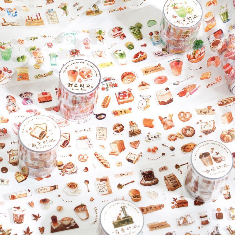 Twilight Autumn Letters PET Series ธีมขนมหวาน Die-Cutting Tape คู่มือ DIY วัสดุเทปตกแต่ง 9.9