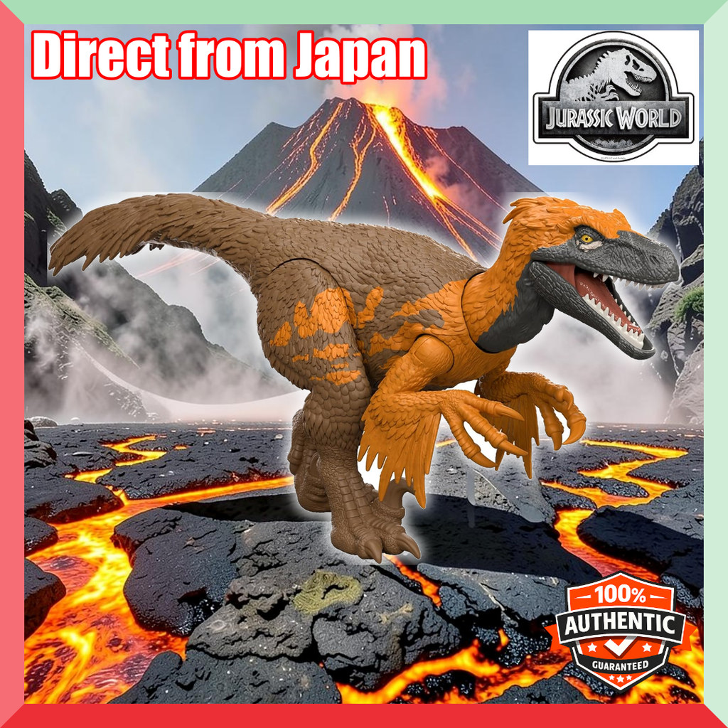 Jurassic World จูราสสิคเวิลด์ Mattel Action Figure - Roaring! Utahraptor, Kids' Dinosaur Toy, Moving