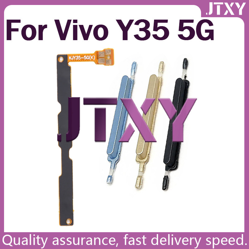 สําหรับ Vivo Y35 5G สวิตช์ไฟ Volume Up ปุ่มลง Flex Cable ด้านข้างอะไหล่ซ่อมกุญแจ