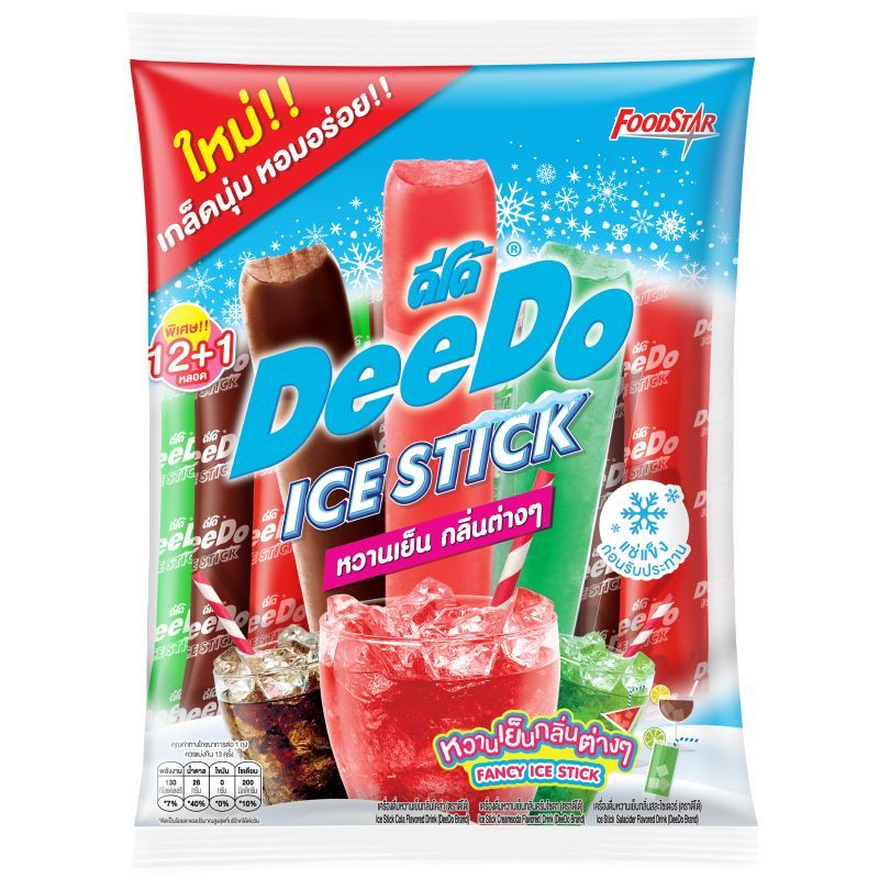ดีโด้ไอซ์สติ๊กเครื่องดื่มหวานเย็นกลิ่นรวมรส 420มล. Deedo Ice Stick Mixed Flavor 420ml.