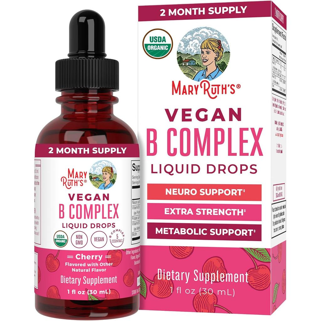 MARYRUTHS Organic Vitamin B Complex, Biotin, Vitamin B12, Niacin, Folate