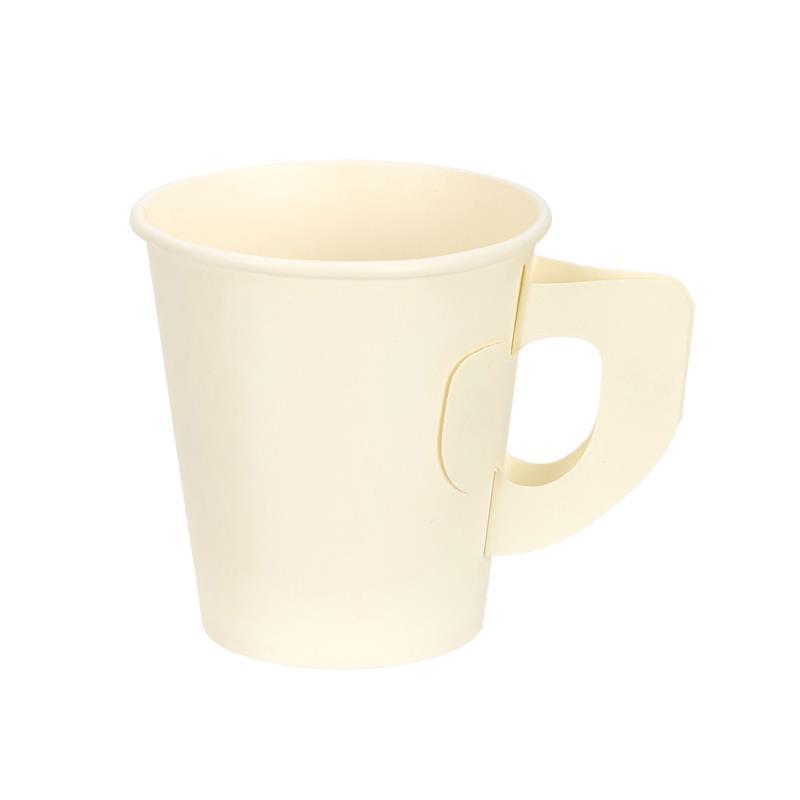 MARI ถ้วยกระดาษมีหู สีขาว ขนาด 9 oz. (แพ็ค 50 ชิ้น)