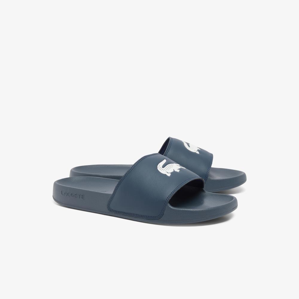 LACOSTE شبشب رجالي Serve Slide — أزرق
