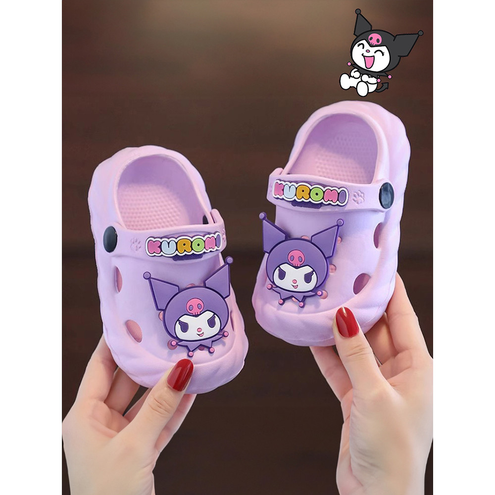 crocs crocs เด็ก รองเท้ารูเด็กในร่ม Kuromi Summer Sanrio