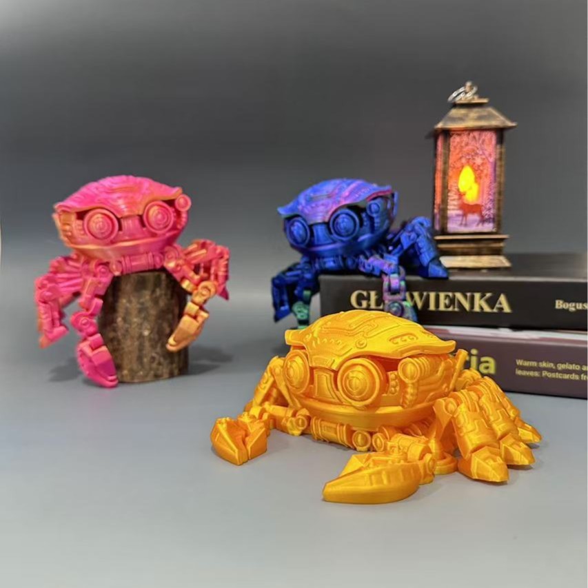การพิมพ์ 3D Cyberpunk Crab Mechanical Crab Movable Joint เด็กของขวัญของเล่นรุ่นเปิด Cross-Border