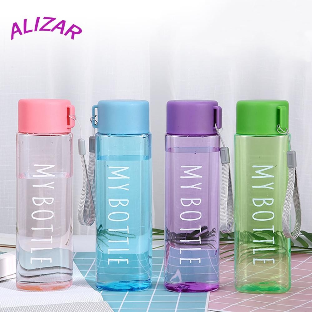 ALIZAR 500ml ขวดน้ําพลาสติกกลางแจ้งแบบพกพากาแฟถ้วยน้ําผลไม้
