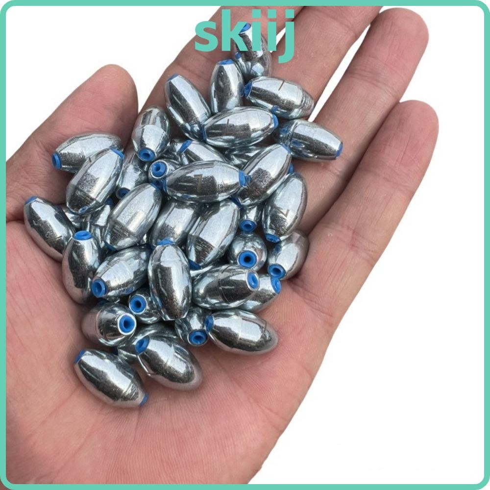 SKIJ Sinkers สำหรับตกปลา 20 ชิ้น ขนาด 3-10 กรัม วัสดุตะกั่วลูกโลกพร้อมเหล็กคาร์บอน ใช้งานได้ดีกับปลาคาร์พและปลาชนิดอื่น ๆ