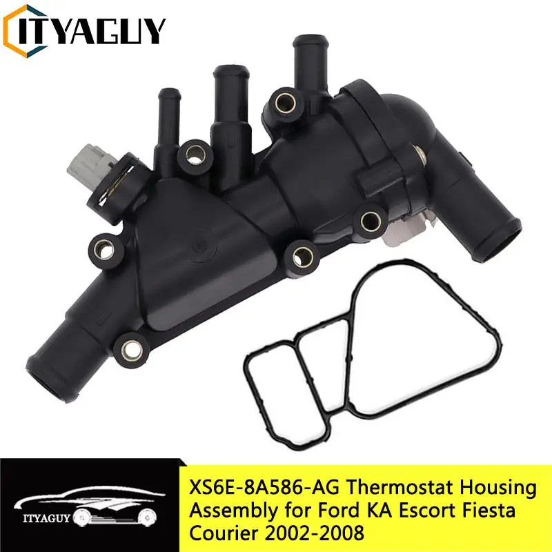 Coolant Thermostat ชุดปะเก็นสําหรับ Ford FIESTA KA 1.3 1.6 2003-2008 XS6E-8A586-AG XS6E-8A586-AL XS6