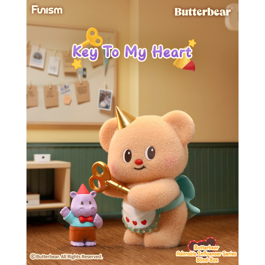 FUNISM Butterbear น่ารัก Influencer กล่องตาบอด Series โดย FUNISM น่ารักสะสม Action Figure ของเล่นที่