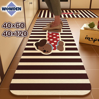 พรมครัว พรมปูพื้น รูปแบบการ์ตูน 40×120cm ยางกันลื่น ทนต่อสิ่…