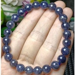 สร้อยข้อมือ Iolite ธรรมชาติ 8 มม.+สร้อยข้อมืออัญมณี Iolite ธรรมชาติระดับพรีเมียม 8 มม.+