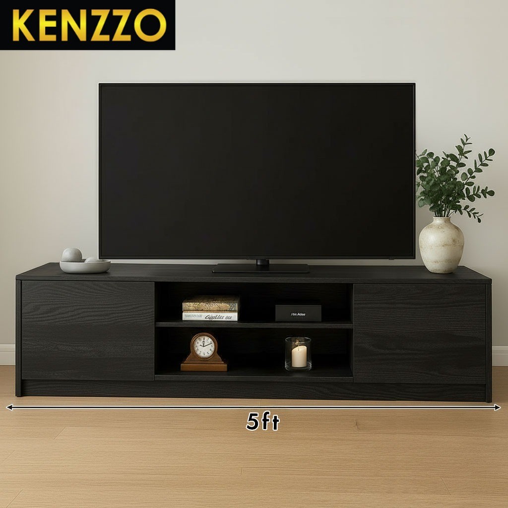 พร้อมส่ง KENZZO : ชั้นวางทีวี ขนาด 6 FT. / 5 FT. สไตล์ รูปที่ 4