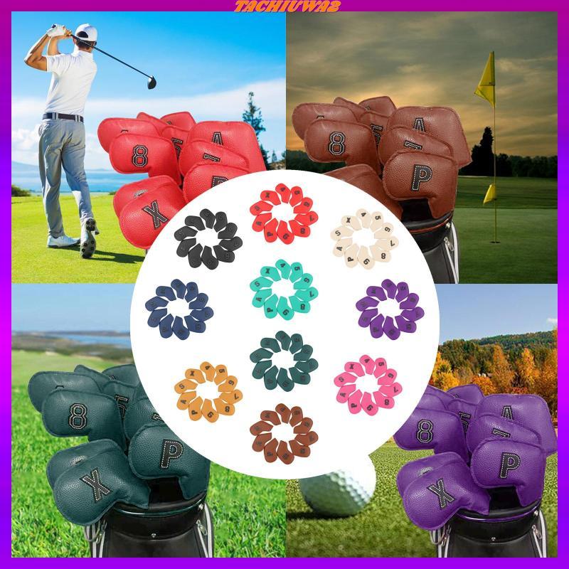 [Tachiuwa2] 10x Universal 4-9,P,S,A,piece Golf Accessories Club Headcover Golf Iron Headcover,ยี่ห้อ