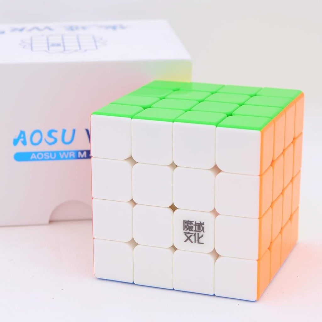 Bukefuno MoYu AoSu WR M 4x4 Rubiks Cube Magnetic Moyu AoSu WRM ปริศนา 4x4x4 ไม่มีสติกเกอร์ Rubiks Cu