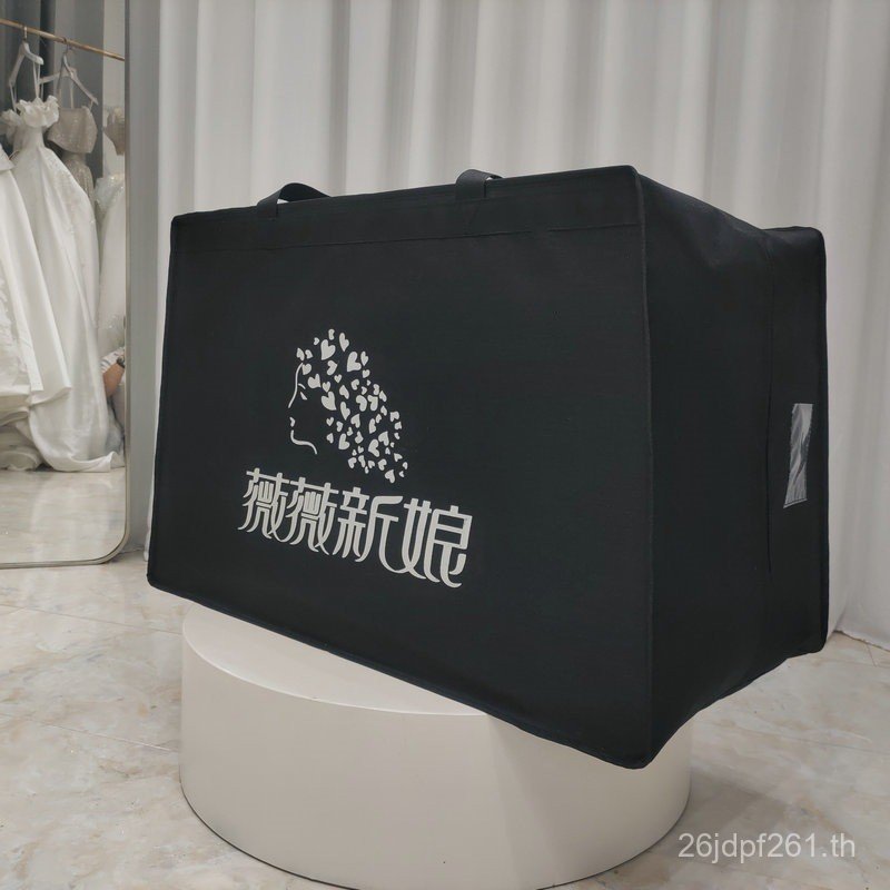 ทนทานความจุกระเป๋าแต่งงานผ้า Oxford Moisture-Proof Studio Dress Storage Bag Strong Pocket LZ7E