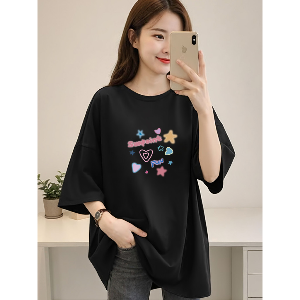 2Y358 [AIYOU] M-5XL T เสื้อเสื้อผ้า TShirt เสื้อ T เสื้อผู้หญิง TShirt Crop Top ยืดสูง Casual เสื้อย