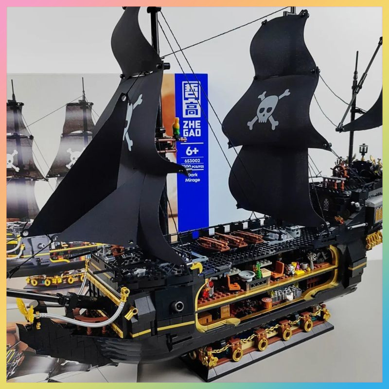 Black Pearl Model Pirates of the Caribbean เรือประกอบของเล่นของขวัญวันเกิด