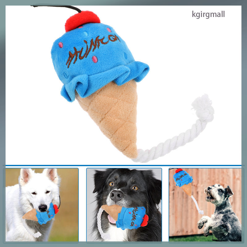 ไอศกรีมรูปร่างของเล่นสัตว์เลี้ยงสุนัข Plaything Puppy Chewing 25.00X7.00X7.00CM Sky-kgmall