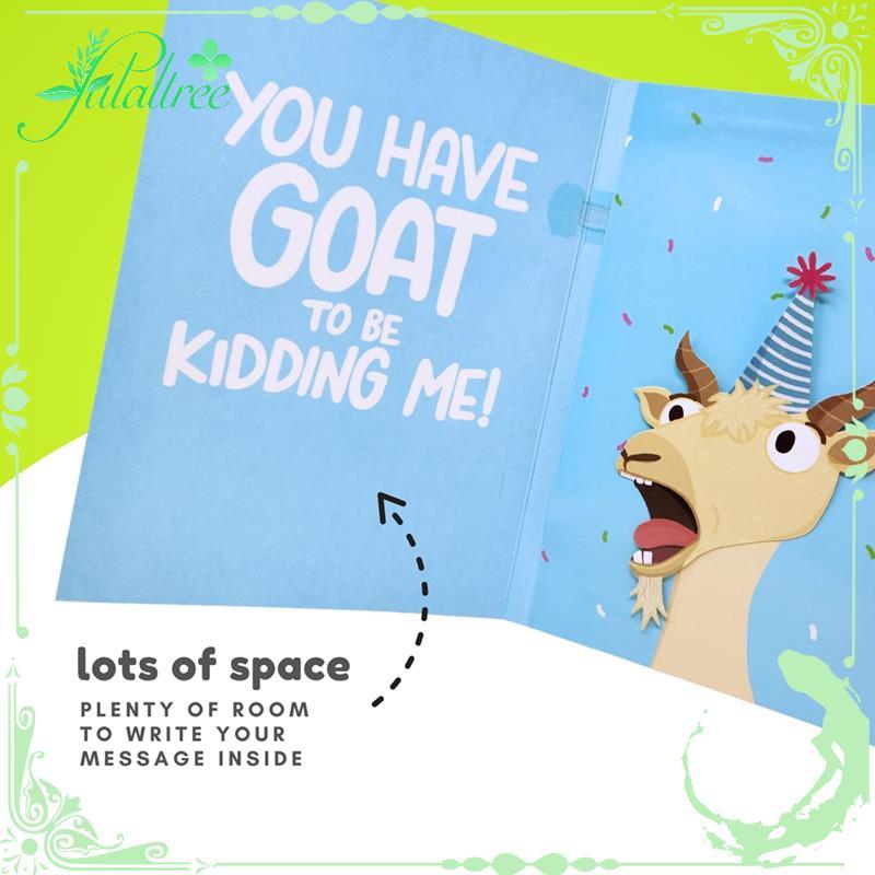 【fulaltree】Screamings Goat Birthday Card - Funny Birthday Card for Men Women Kids - Screamings Goat 