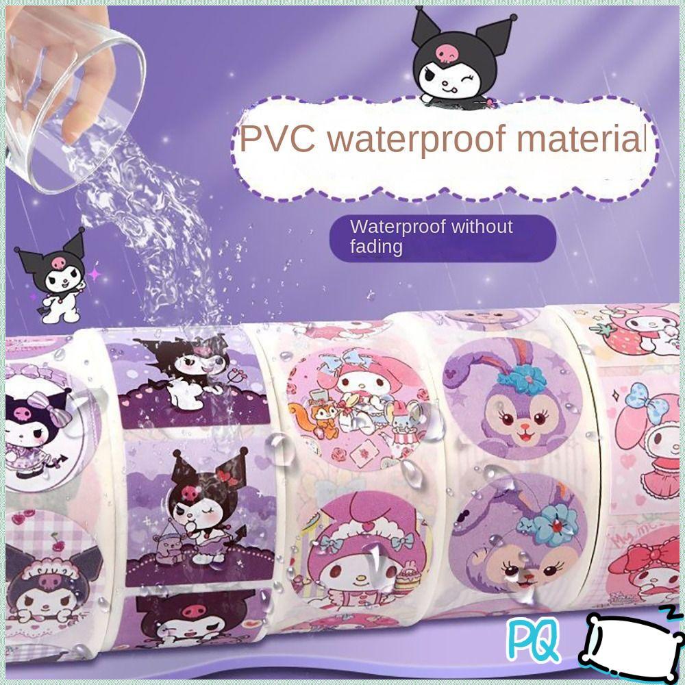 SANRIO PQ 500 ชิ้น/ม้วนสติกเกอร์การ์ตูน,กันน้ําการ์ตูนสไตล์Sanrioสติกเกอร์,คุณภาพสูงกระดาษกาวในตัวเท