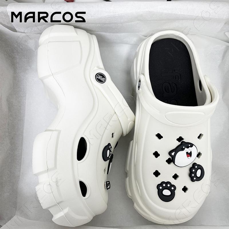 MARCOSรองเท้าแตะสำหรับผู้หญิงแฟชั่น ที่ทันสมัย และหลากหลายสวมใส่สบายรองเท้าแตะรัดส้นเท้าพับได้ยาวนาน 48 ชั่วโมงจัดส่ง#09