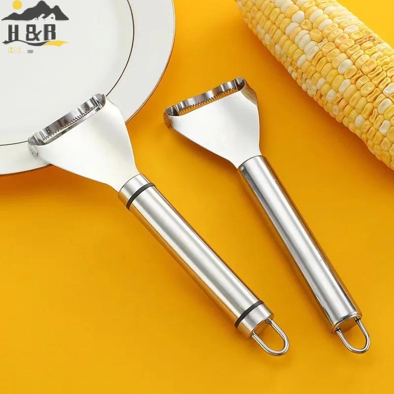 H&B Oct Kitchen Corn Sheller สแตนเลสกบข้าวโพดในครัวเรือนเปลือกข้าวโพดคู่มือข้าวโพด Thresher Roe Deer