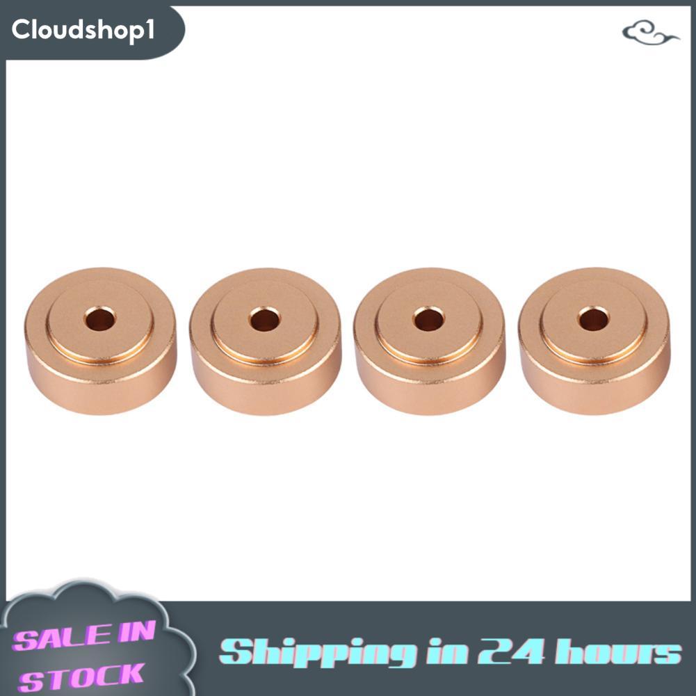 Cloudshop1 Cloudshop1 อลูมิเนียมอัลลอยด์ป้องกันการสั่นสะเทือนเครื่องขยายเสียงฟุต 4 ชิ้นลำโพงขาตั้งโช๊คอัพแผ่น (20x8 มิลลิเมตร) (สีเงิน)